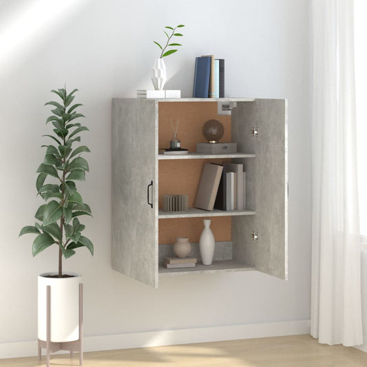 Hängeschrank Betongrau 69,5x34x90 cm Holzwerkstoff - Pazzar.ch
