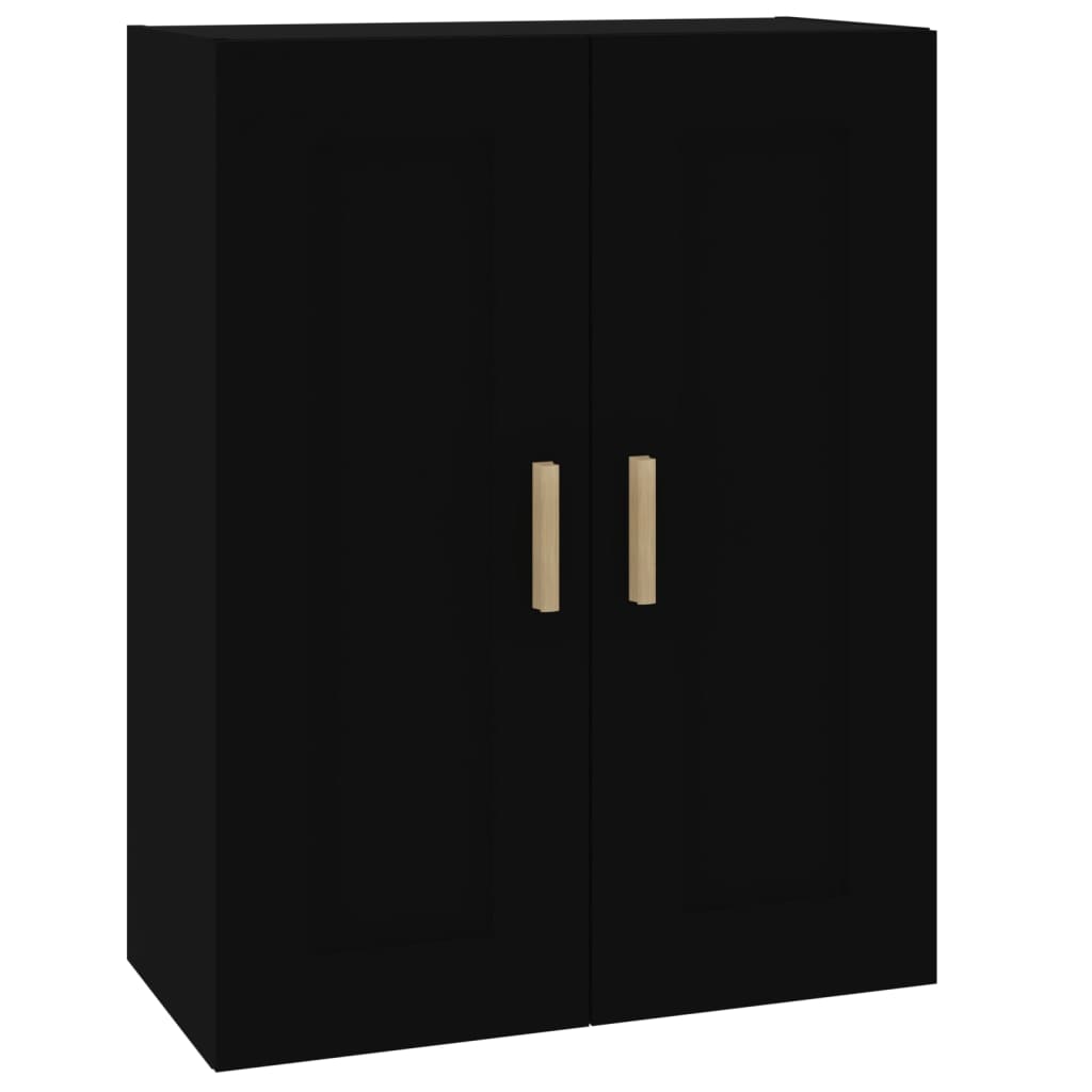 Wandschrank Schwarz 69,5x32,5x90 cm Holzwerkstoff - Pazzar.ch