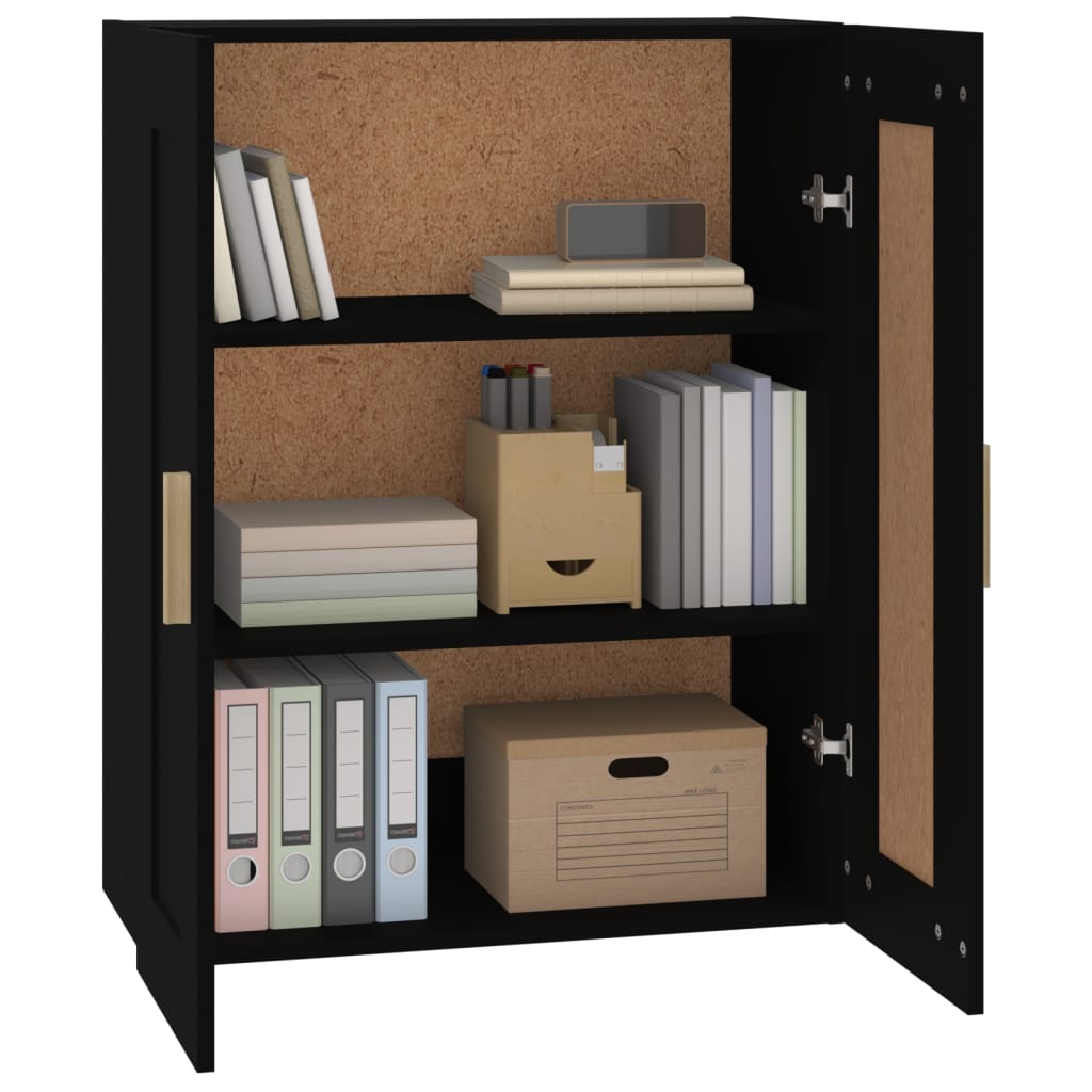 Wandschrank Schwarz 69,5x32,5x90 cm Holzwerkstoff - Pazzar.ch