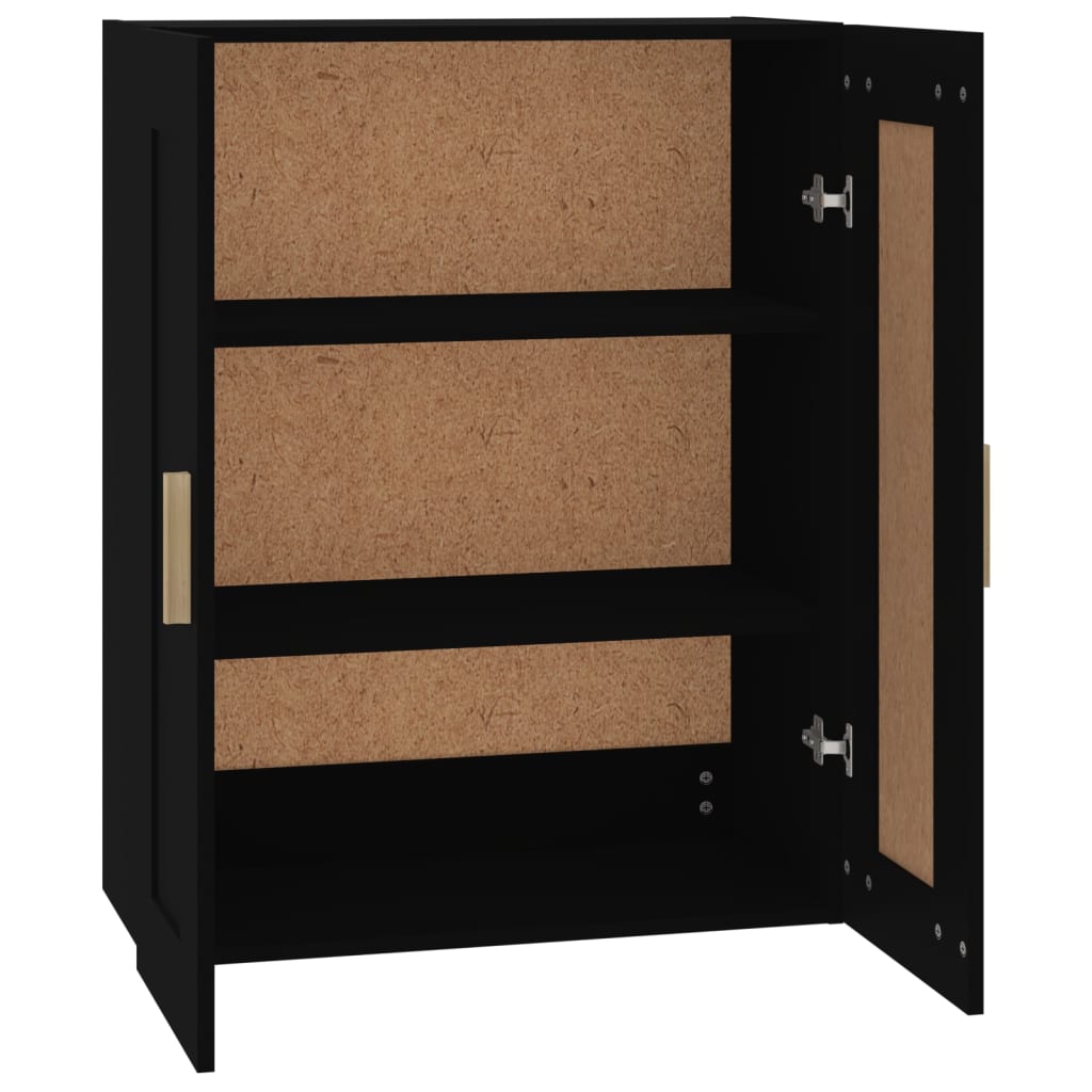 Wandschrank Schwarz 69,5x32,5x90 cm Holzwerkstoff - Pazzar.ch