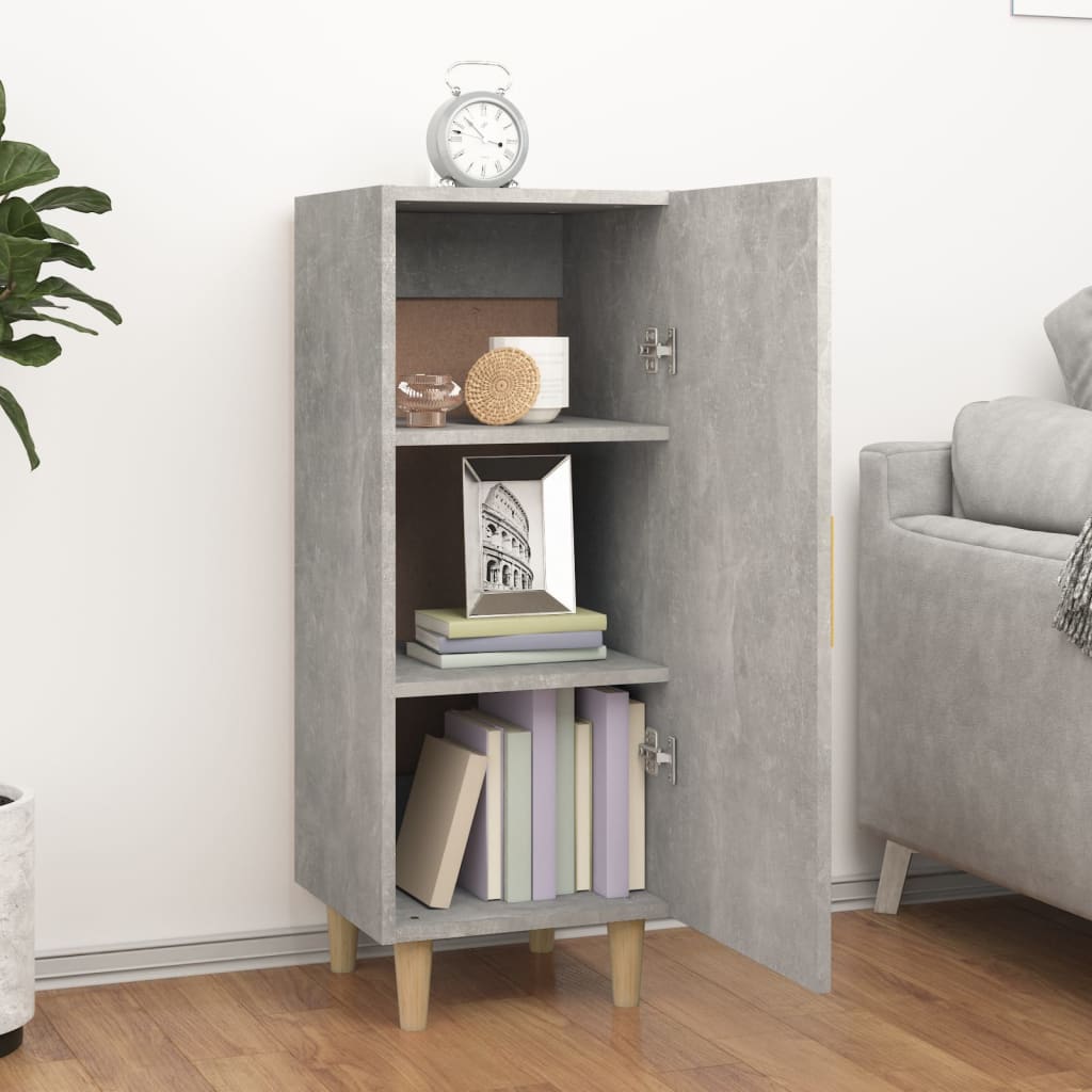 Sideboard Betongrau 34,5x34x90 cm Holzwerkstoff - Pazzar.ch
