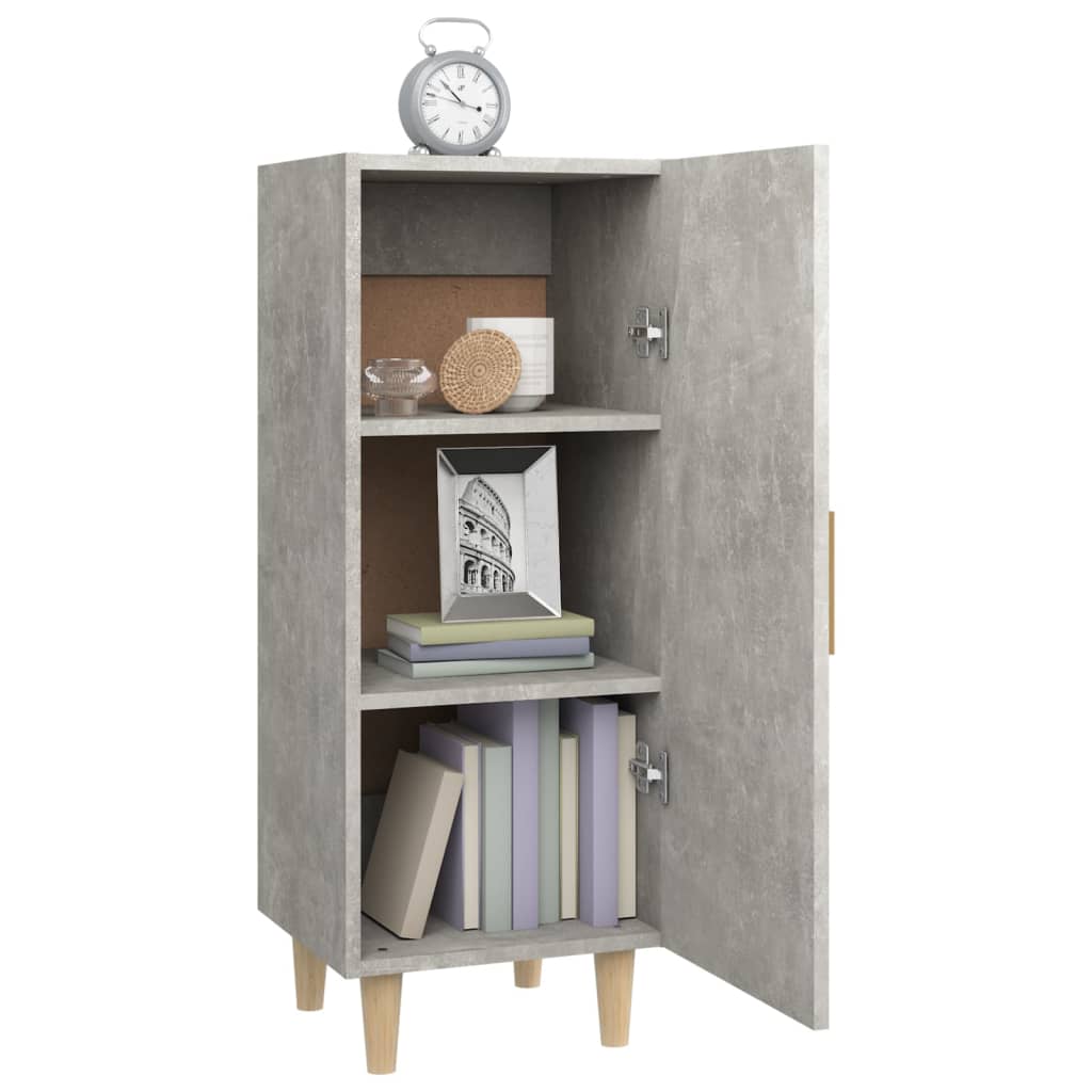 Sideboard Betongrau 34,5x34x90 cm Holzwerkstoff - Pazzar.ch