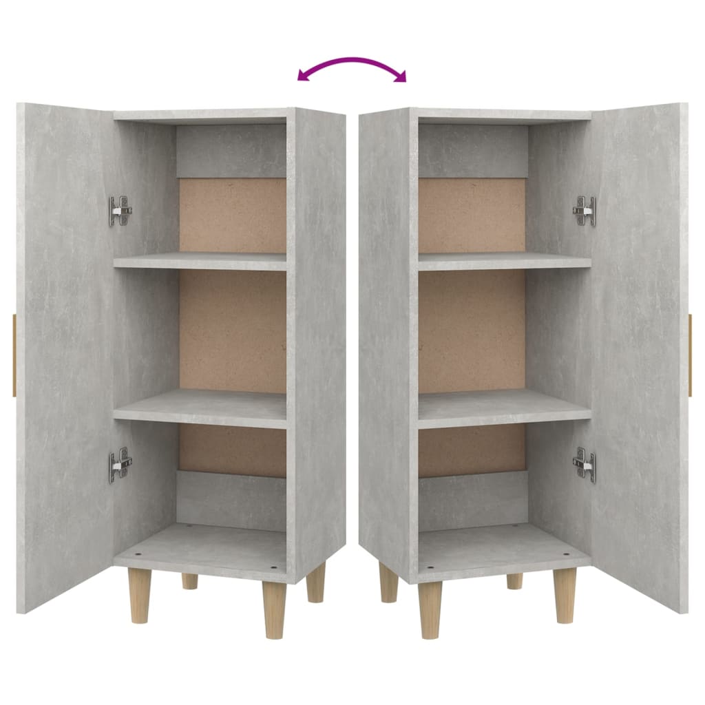 Sideboard Betongrau 34,5x34x90 cm Holzwerkstoff - Pazzar.ch