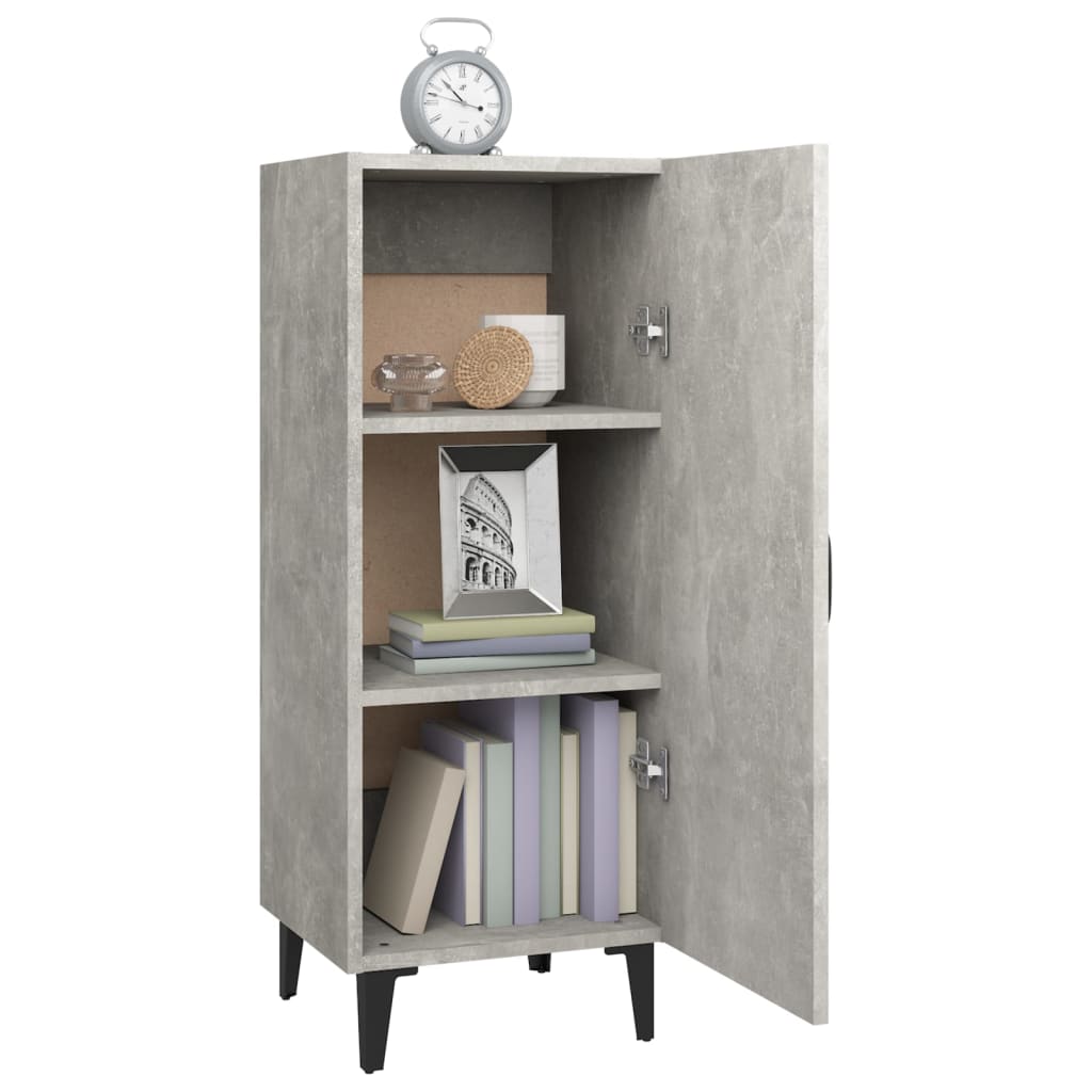 Sideboard Betongrau 34,5x34x90 cm Holzwerkstoff - Pazzar.ch