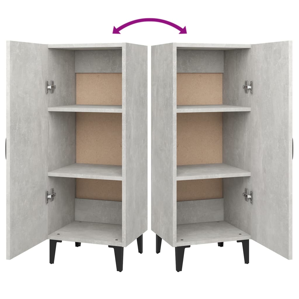 Sideboard Betongrau 34,5x34x90 cm Holzwerkstoff - Pazzar.ch