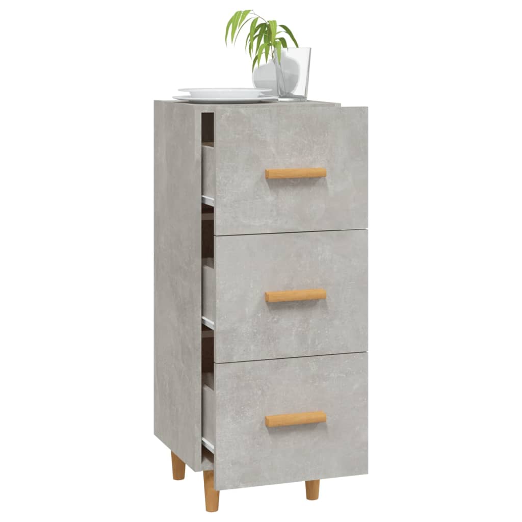 Sideboard Betongrau 34,5x34x90 cm Holzwerkstoff - Pazzar.ch
