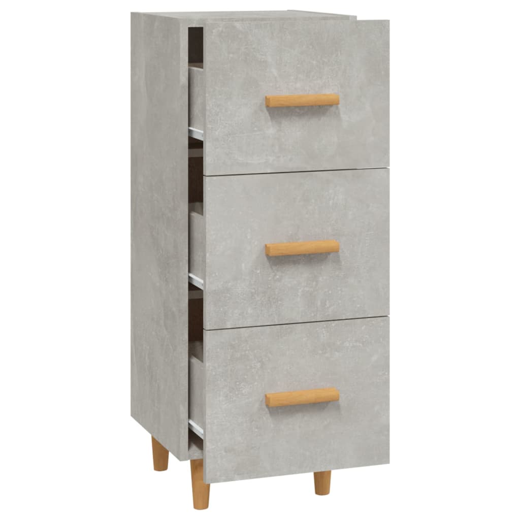 Sideboard Betongrau 34,5x34x90 cm Holzwerkstoff - Pazzar.ch