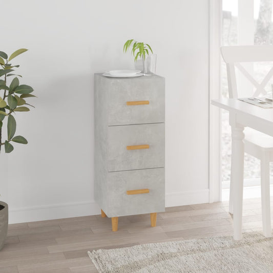 Sideboard Betongrau 34,5x34x90 cm Holzwerkstoff - Pazzar.ch
