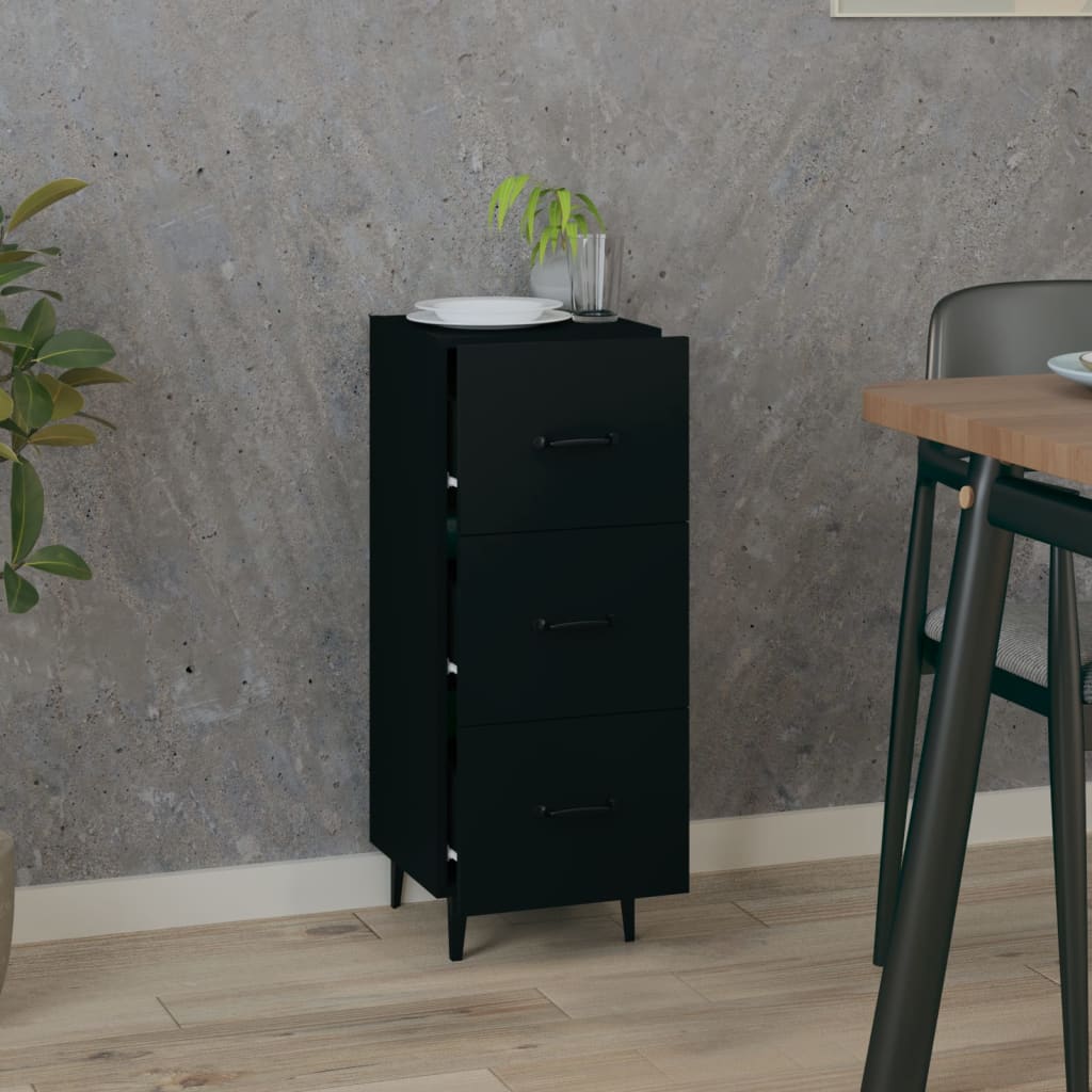 Sideboard Schwarz 34,5x34x90 cm Holzwerkstoff - Pazzar.ch