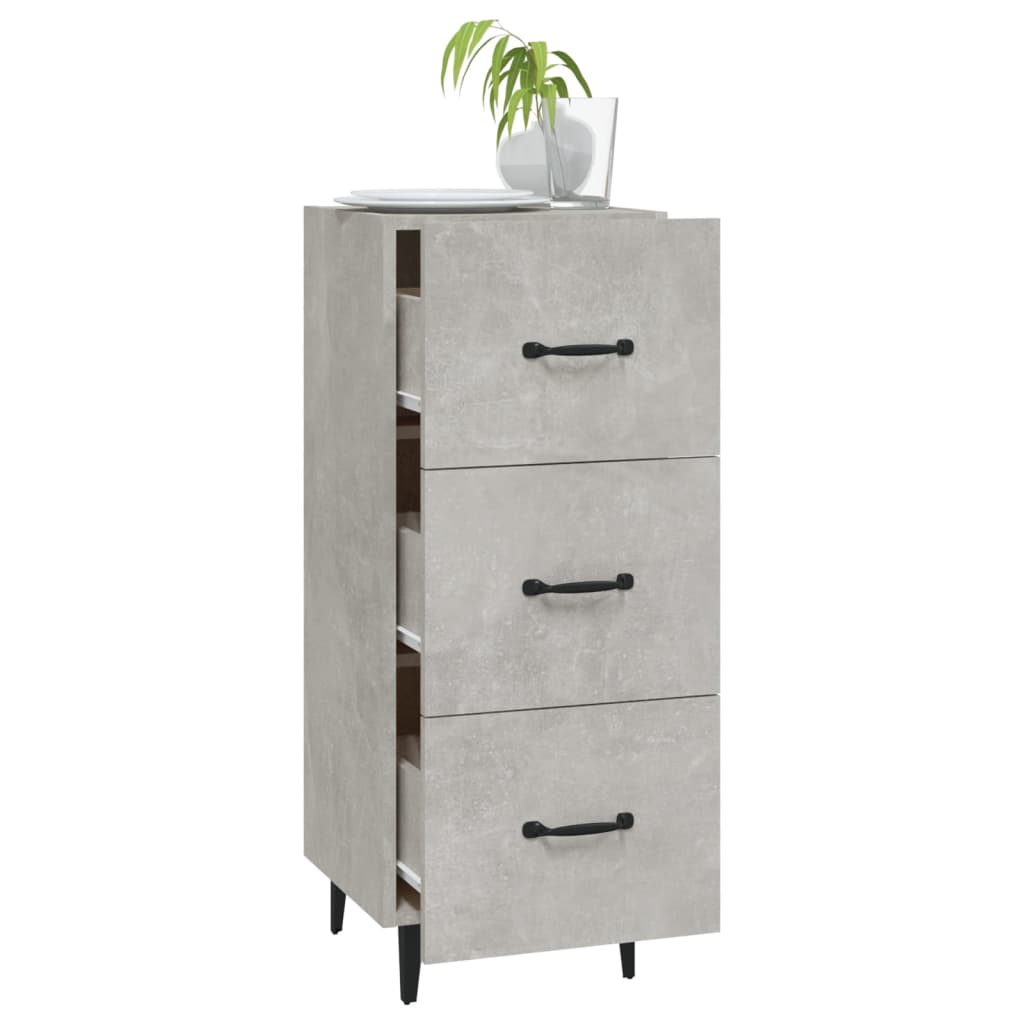 Sideboard Betongrau 34,5x34x90 cm Holzwerkstoff - Pazzar.ch