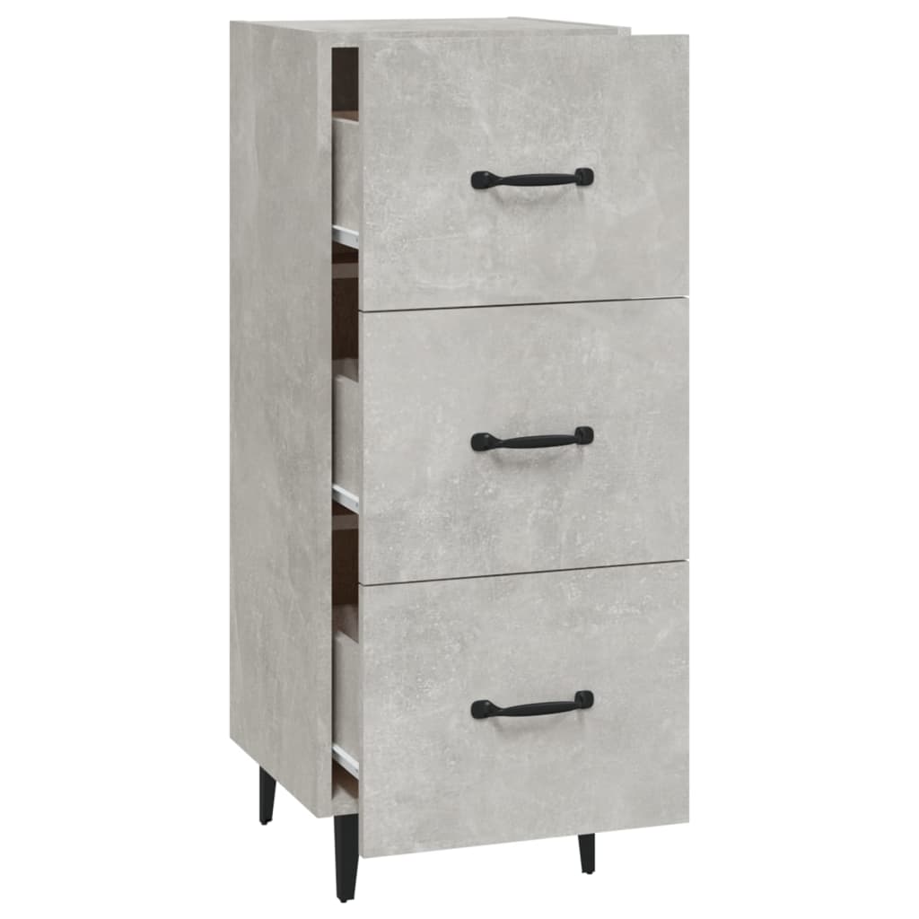 Sideboard Betongrau 34,5x34x90 cm Holzwerkstoff - Pazzar.ch