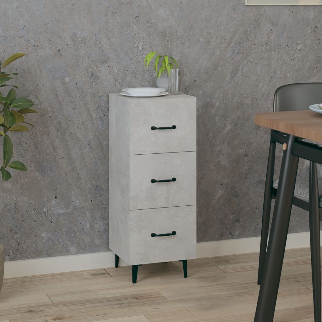 Sideboard Betongrau 34,5x34x90 cm Holzwerkstoff - Pazzar.ch