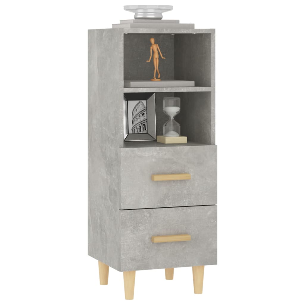 Sideboard Betongrau 34,5x34x90 cm Holzwerkstoff - Pazzar.ch