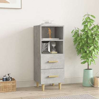 Sideboard Betongrau 34,5x34x90 cm Holzwerkstoff - Pazzar.ch