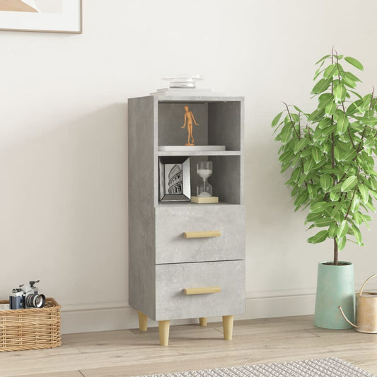 Sideboard Betongrau 34,5x34x90 cm Holzwerkstoff - Pazzar.ch