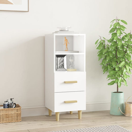 Sideboard Hochglanz-Weiß 34,5x34x90 cm Holzwerkstoff - Pazzar.ch