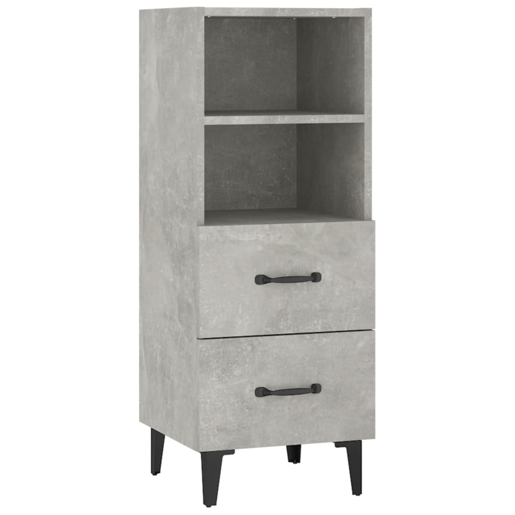 Sideboard Betongrau 34,5x34x90 cm Holzwerkstoff - Pazzar.ch