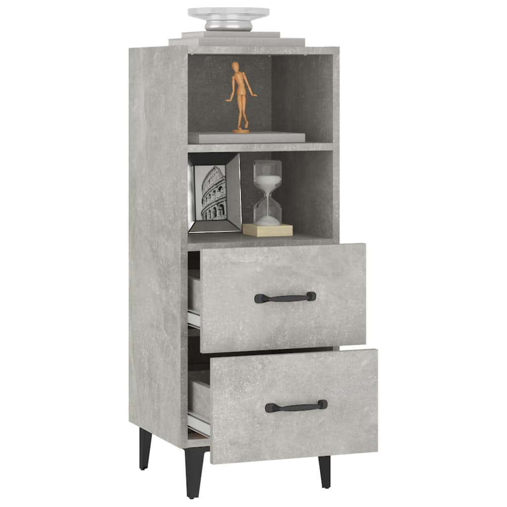Sideboard Betongrau 34,5x34x90 cm Holzwerkstoff - Pazzar.ch