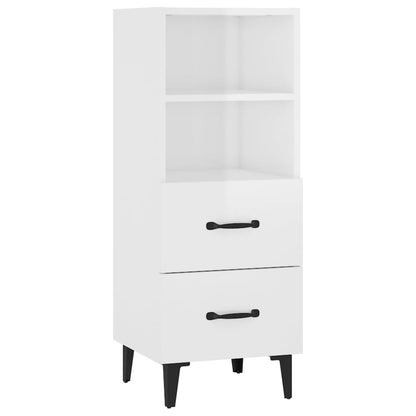 Sideboard Hochglanz-Weiß 34,5x34x90 cm Holzwerkstoff - Pazzar.ch