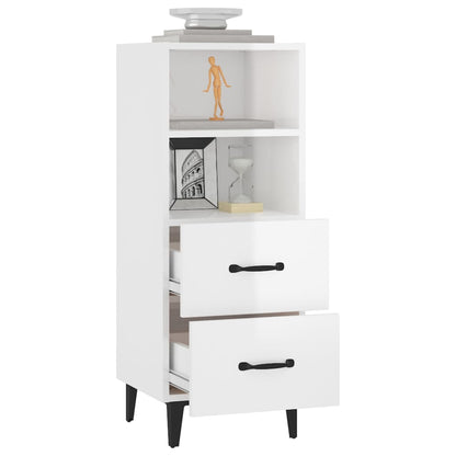Sideboard Hochglanz-Weiß 34,5x34x90 cm Holzwerkstoff - Pazzar.ch