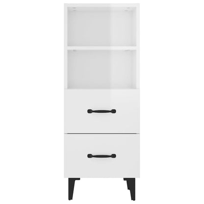 Sideboard Hochglanz-Weiß 34,5x34x90 cm Holzwerkstoff - Pazzar.ch