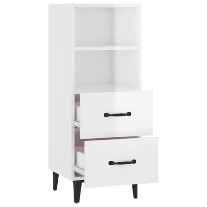 Sideboard Hochglanz-Weiß 34,5x34x90 cm Holzwerkstoff - Pazzar.ch