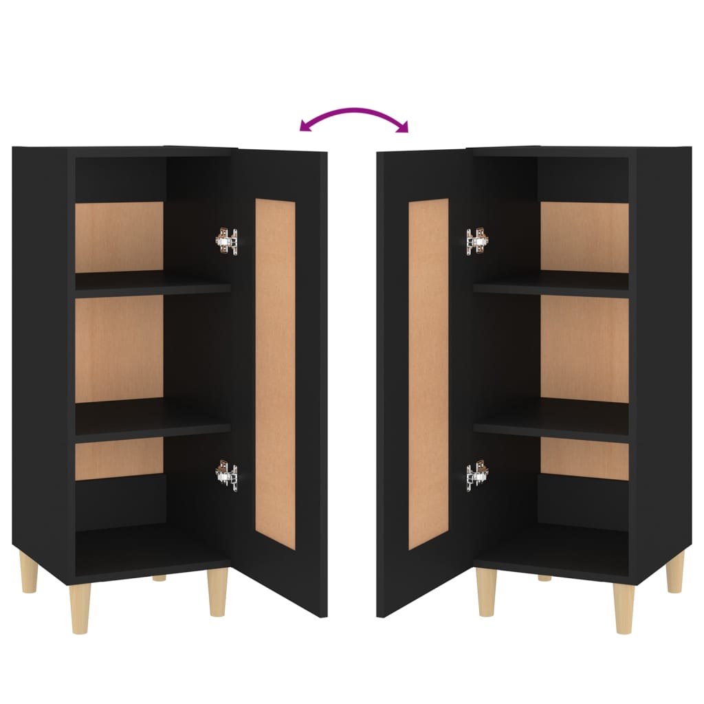 Sideboard Schwarz 34,5x34x90 cm Holzwerkstoff