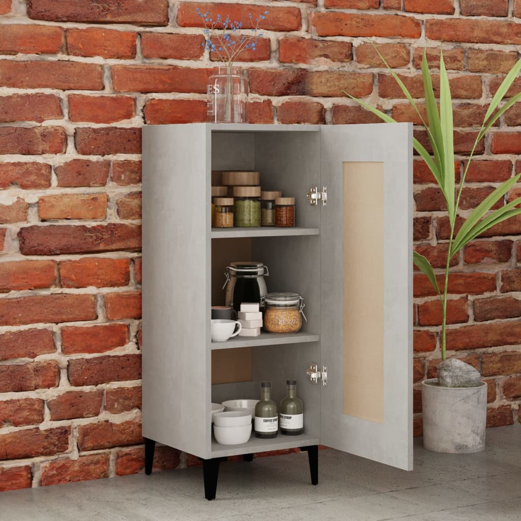 Sideboard Betongrau 34,5x34x90 cm Holzwerkstoff - Pazzar.ch