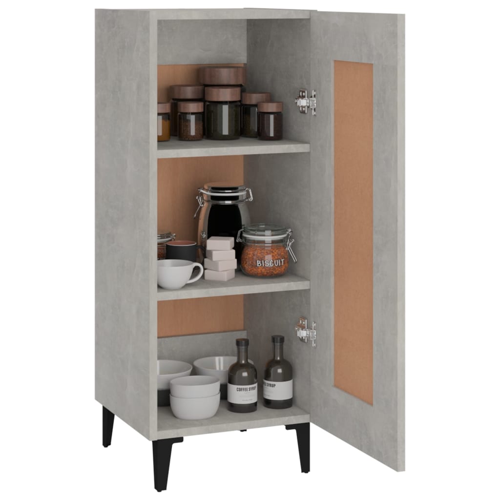 Sideboard Betongrau 34,5x34x90 cm Holzwerkstoff - Pazzar.ch