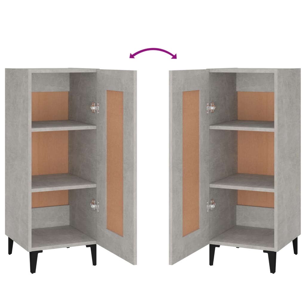 Sideboard Betongrau 34,5x34x90 cm Holzwerkstoff - Pazzar.ch