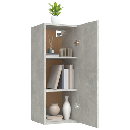 Wandschrank Betongrau 34,5x34x90 cm Holzwerkstoff - Pazzar.ch