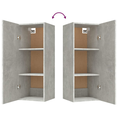 Wandschrank Betongrau 34,5x34x90 cm Holzwerkstoff - Pazzar.ch