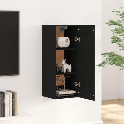 Wandschrank Schwarz 35x34x90 cm Holzwerkstoff - Pazzar.ch
