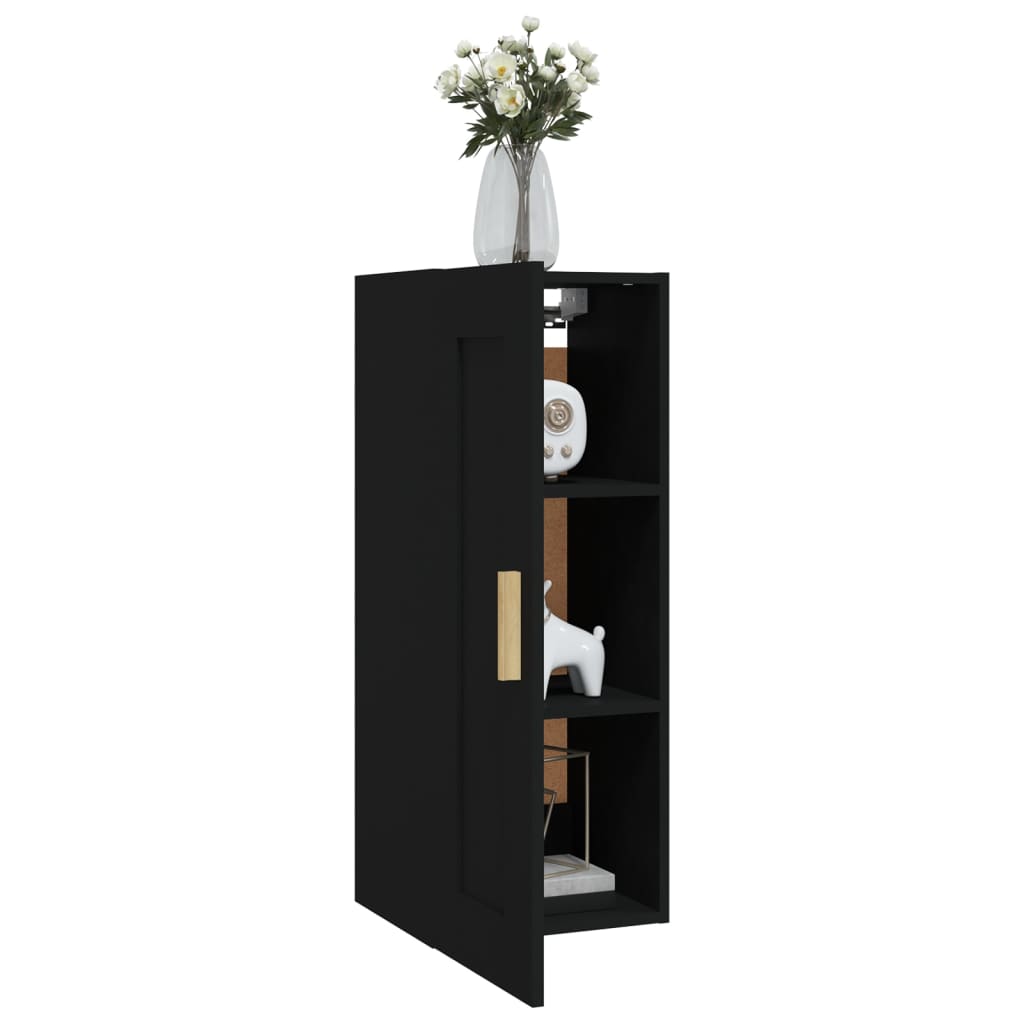 Wandschrank Schwarz 35x34x90 cm Holzwerkstoff - Pazzar.ch