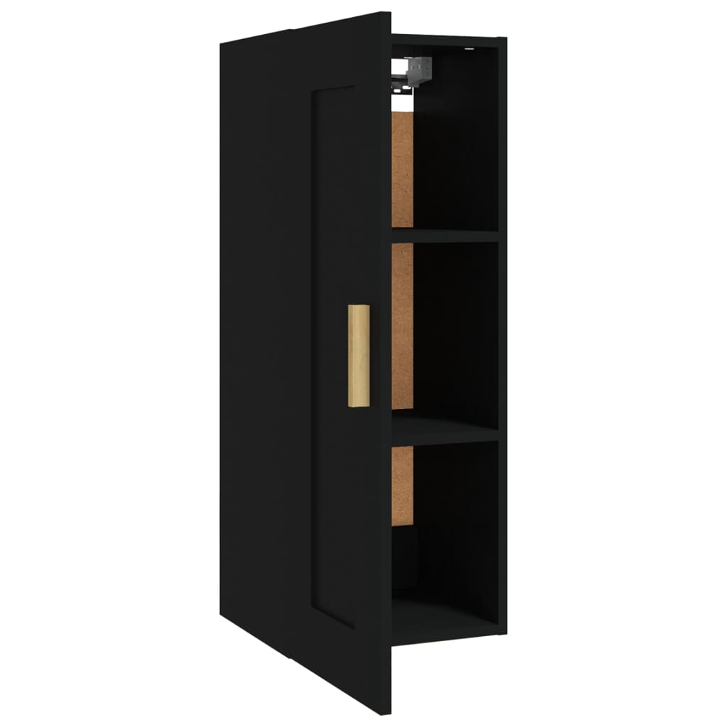 Wandschrank Schwarz 35x34x90 cm Holzwerkstoff - Pazzar.ch