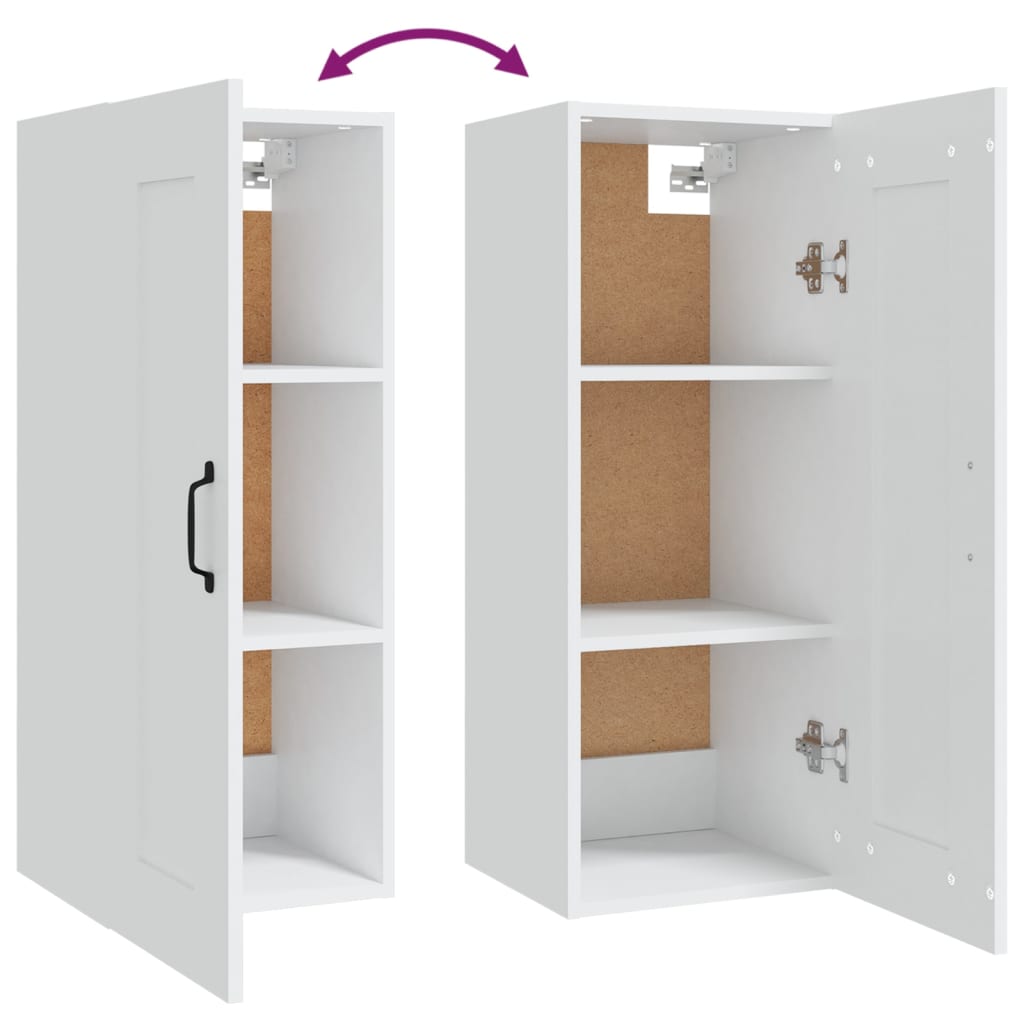Hängeschrank Weiß 35x34x90 cm Holzwerkstoff - Pazzar.ch