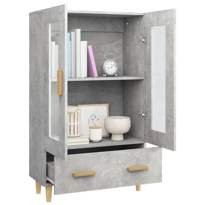 Highboard Betongrau 70x31x115 cm Holzwerkstoff - Pazzar.ch
