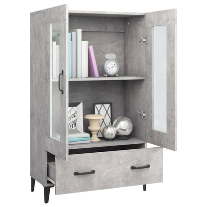 Highboard Betongrau 70x31x115 cm Holzwerkstoff - Pazzar.ch