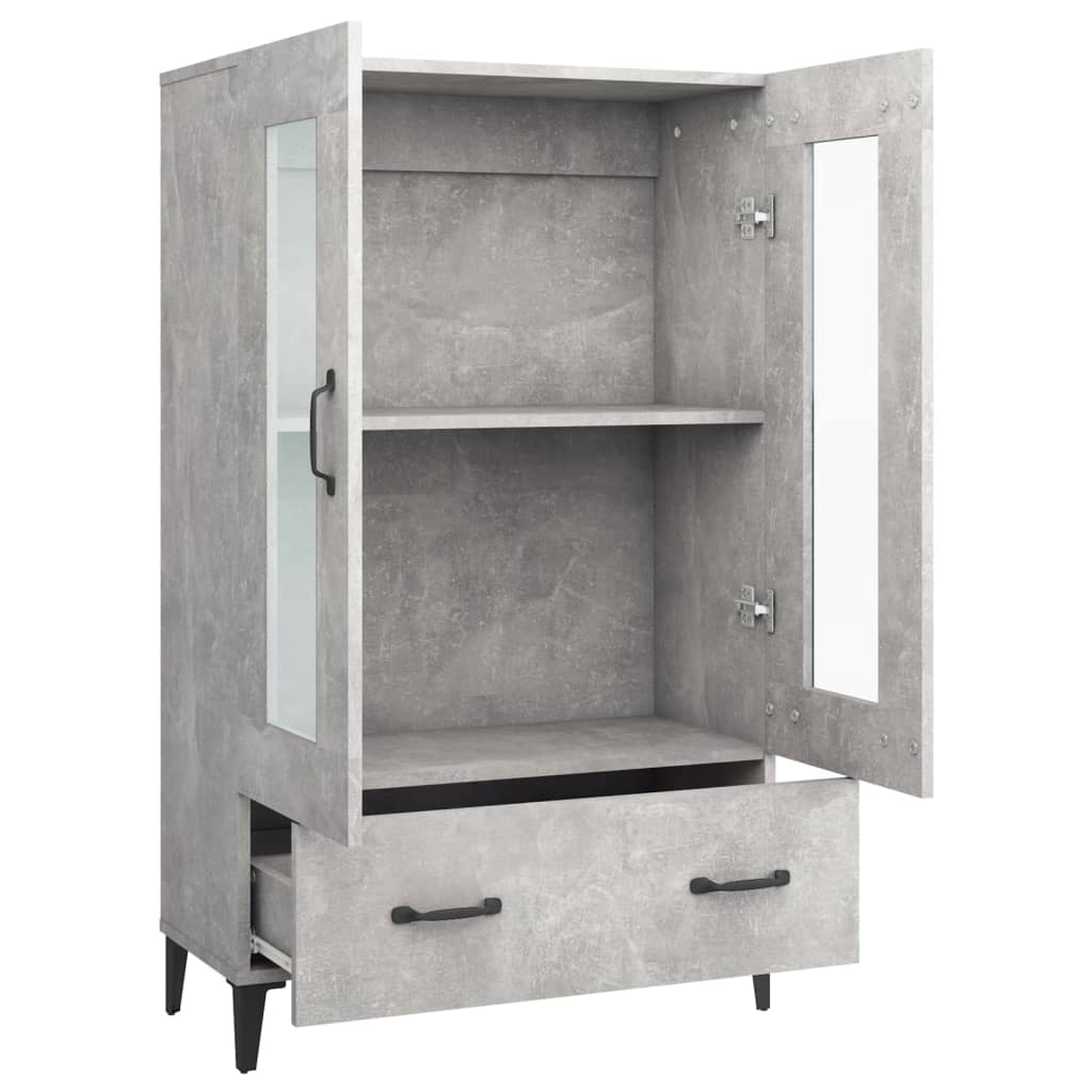 Highboard Betongrau 70x31x115 cm Holzwerkstoff - Pazzar.ch