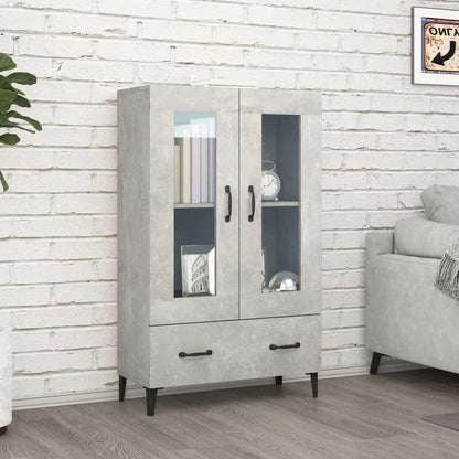 Highboard Betongrau 70x31x115 cm Holzwerkstoff - Pazzar.ch