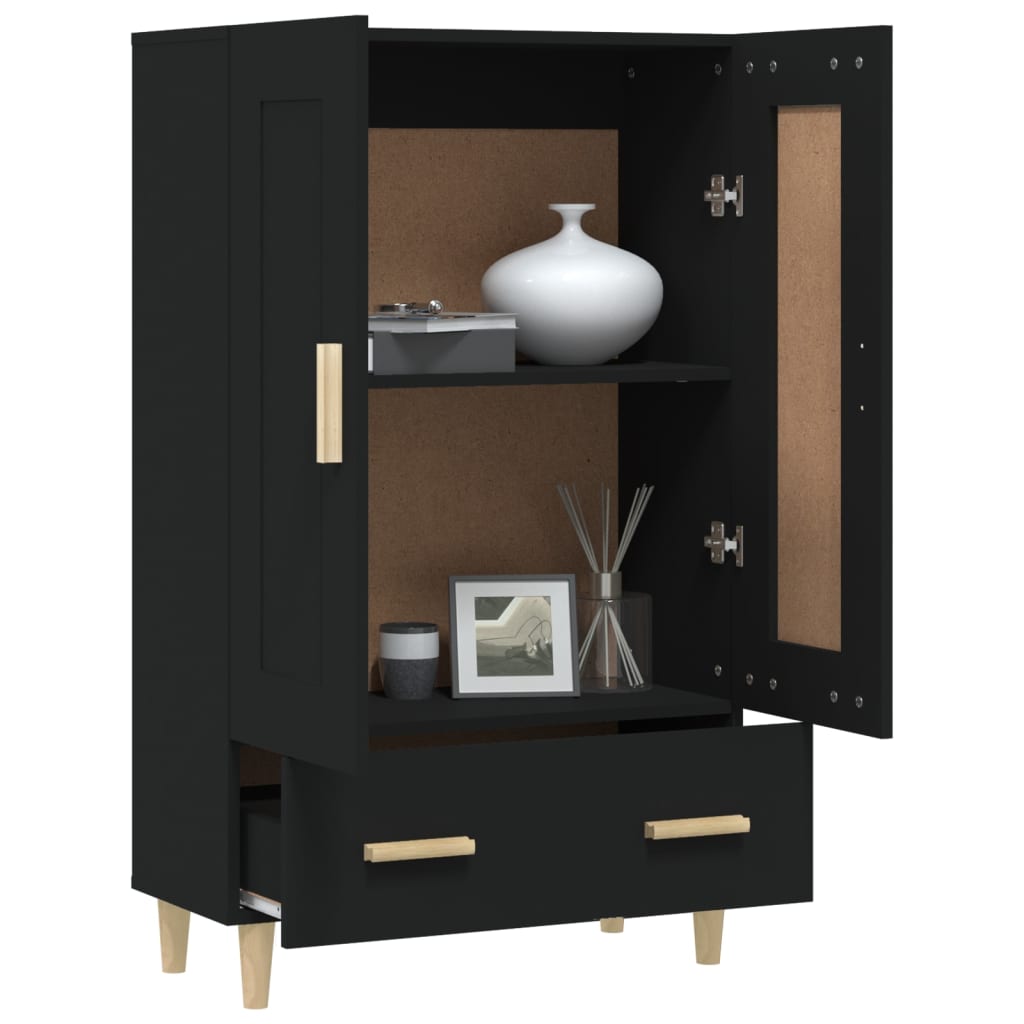 Highboard Schwarz 70x31x115 cm Holzwerkstoff - Pazzar.ch