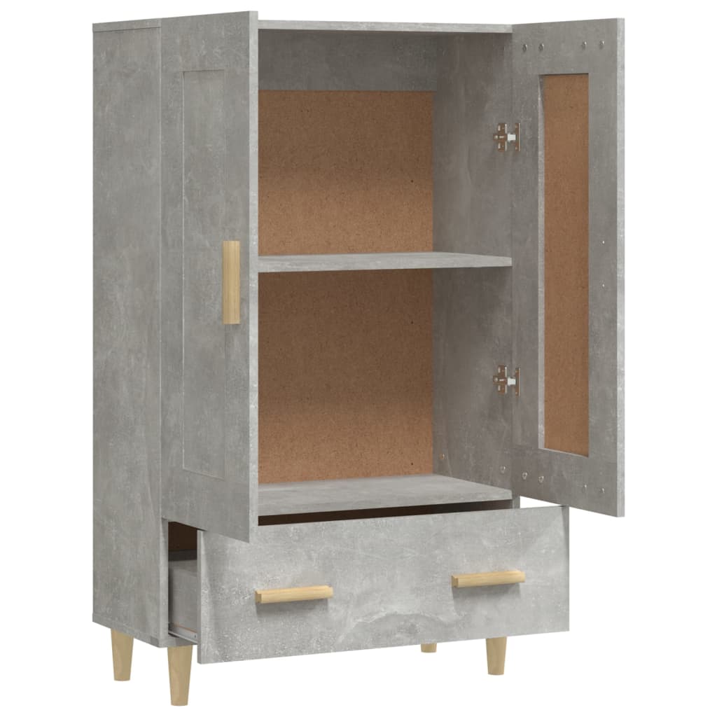Highboard Betongrau 70x31x115 cm Holzwerkstoff - Pazzar.ch