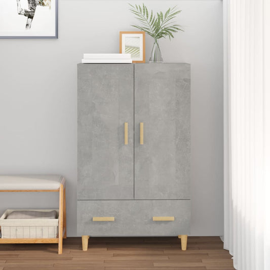 Highboard Betongrau 70x31x115 cm Holzwerkstoff - Pazzar.ch