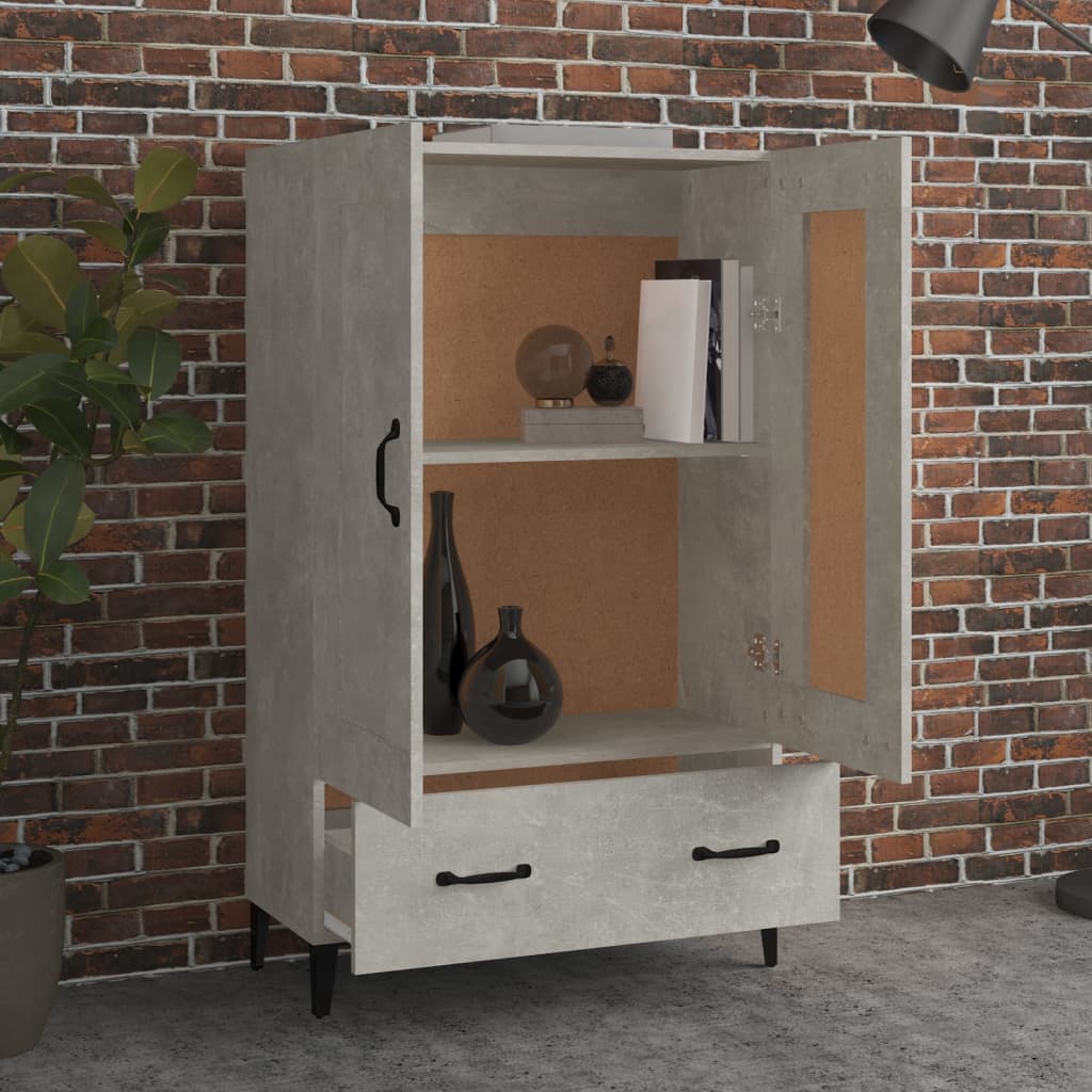 Highboard Betongrau 70x31x115 cm Holzwerkstoff - Pazzar.ch