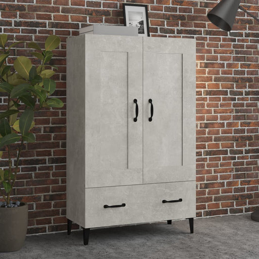 Highboard Betongrau 70x31x115 cm Holzwerkstoff - Pazzar.ch