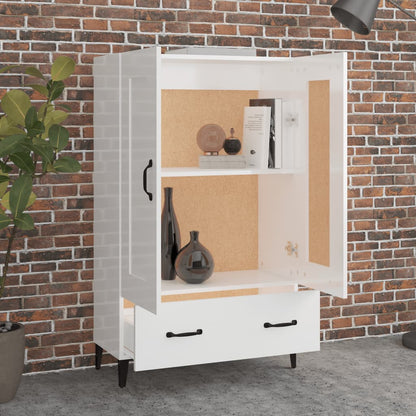 Highboard Hochglanz-Weiß 70x31x115 cm Holzwerkstoff - Pazzar.ch