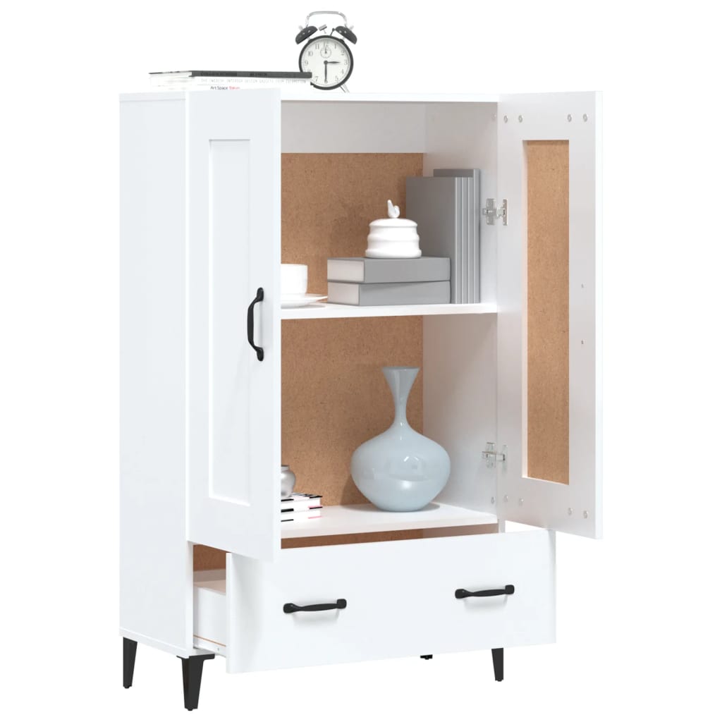 Highboard Hochglanz-Weiß 70x31x115 cm Holzwerkstoff - Pazzar.ch