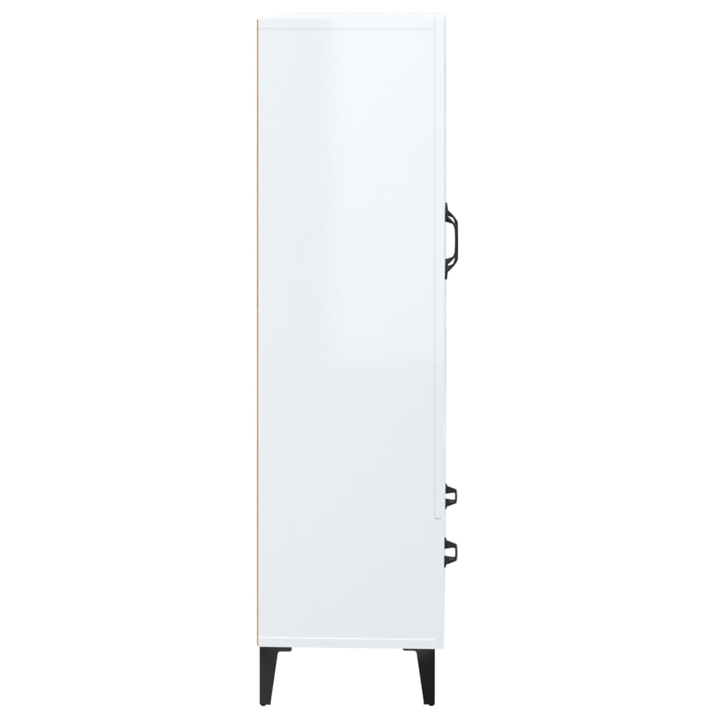Highboard Hochglanz-Weiß 70x31x115 cm Holzwerkstoff - Pazzar.ch