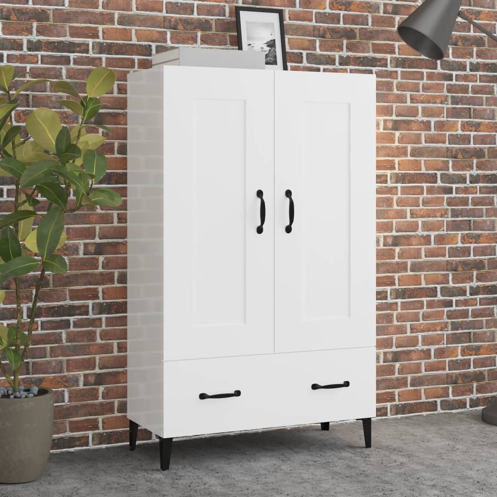 Highboard Hochglanz-Weiß 70x31x115 cm Holzwerkstoff - Pazzar.ch