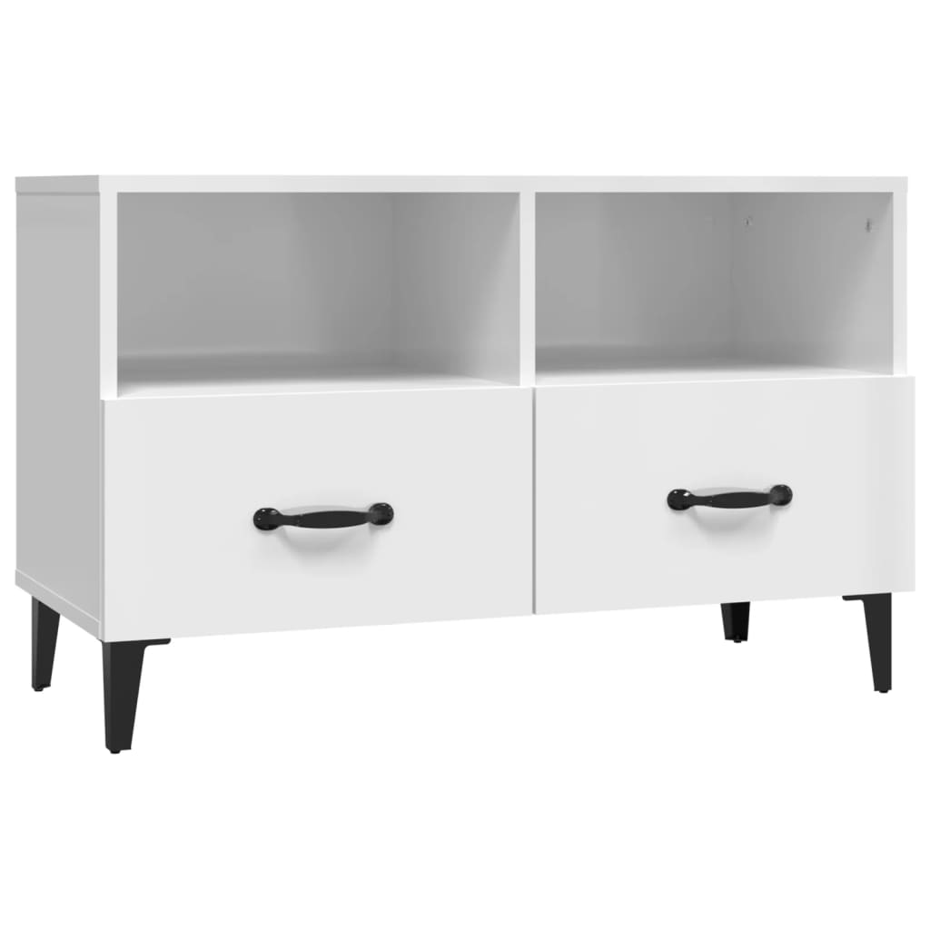 TV-Schrank Hochglanz-Weiß 80x36x50 cm Holzwerkstoff - Pazzar.ch